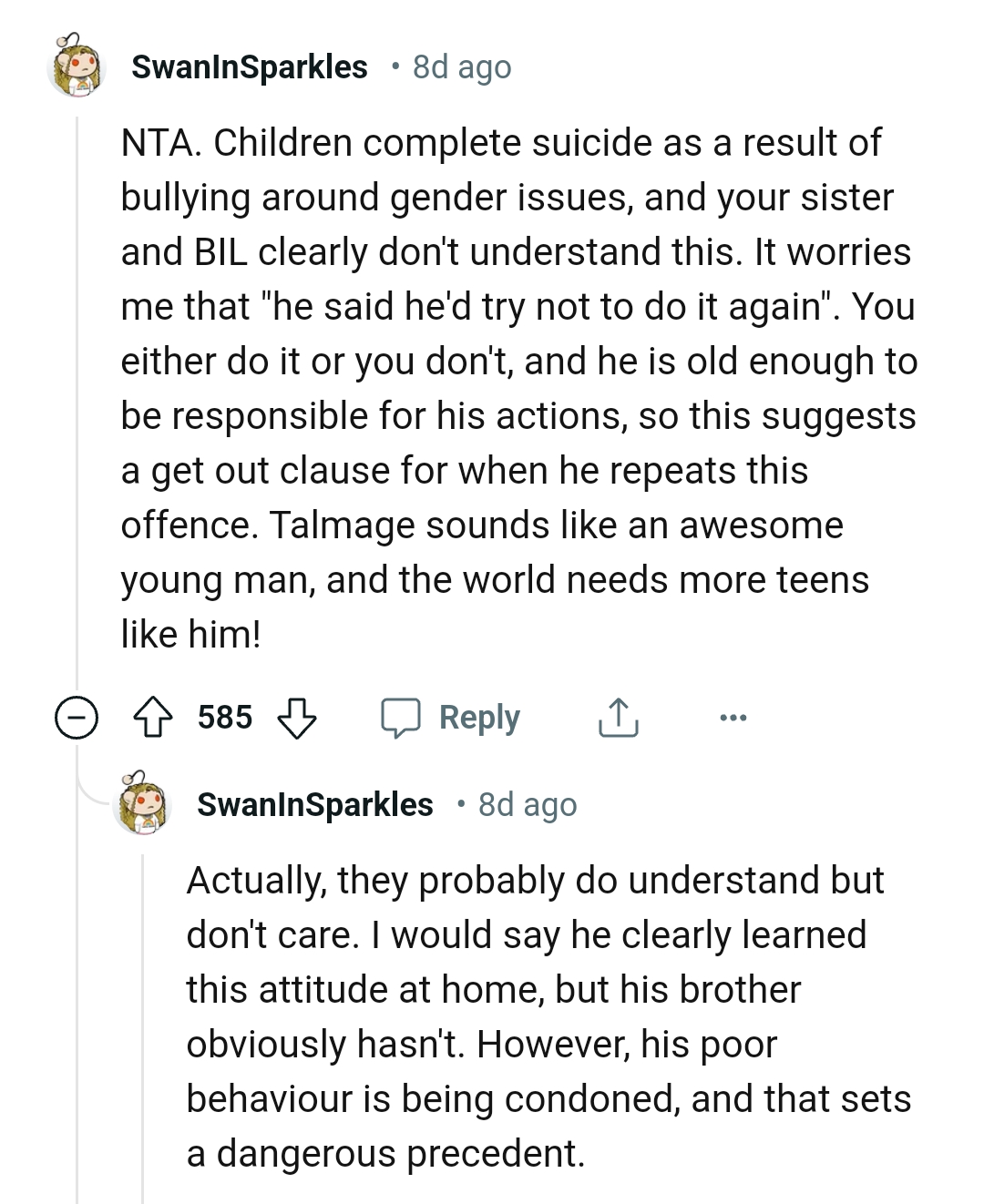 Talmage sounds like an awesome young man