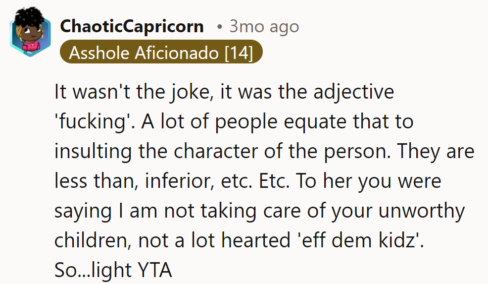 OP's humor: subtle as a sledgehammer. But hey, sometimes it's the delivery, not the punchline.