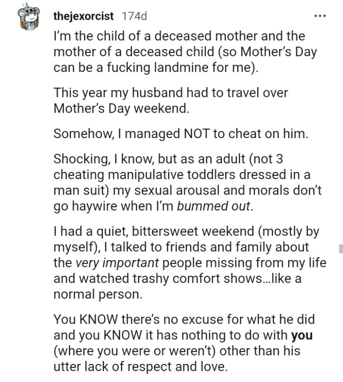 This Redditor managed to not cheat on him