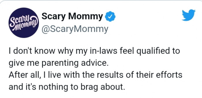 1. When your in-laws are not qualified to give you parenting advice