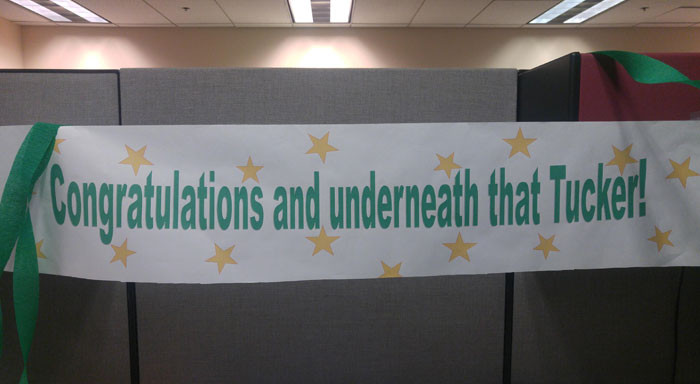 14. Congratulations To Tucker I Guess?