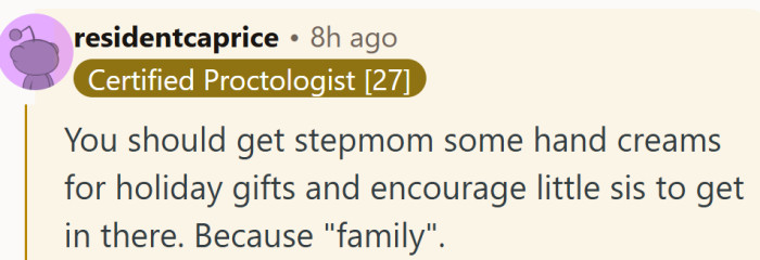 Sometimes humor is the only way to survive family logic that makes no sense.