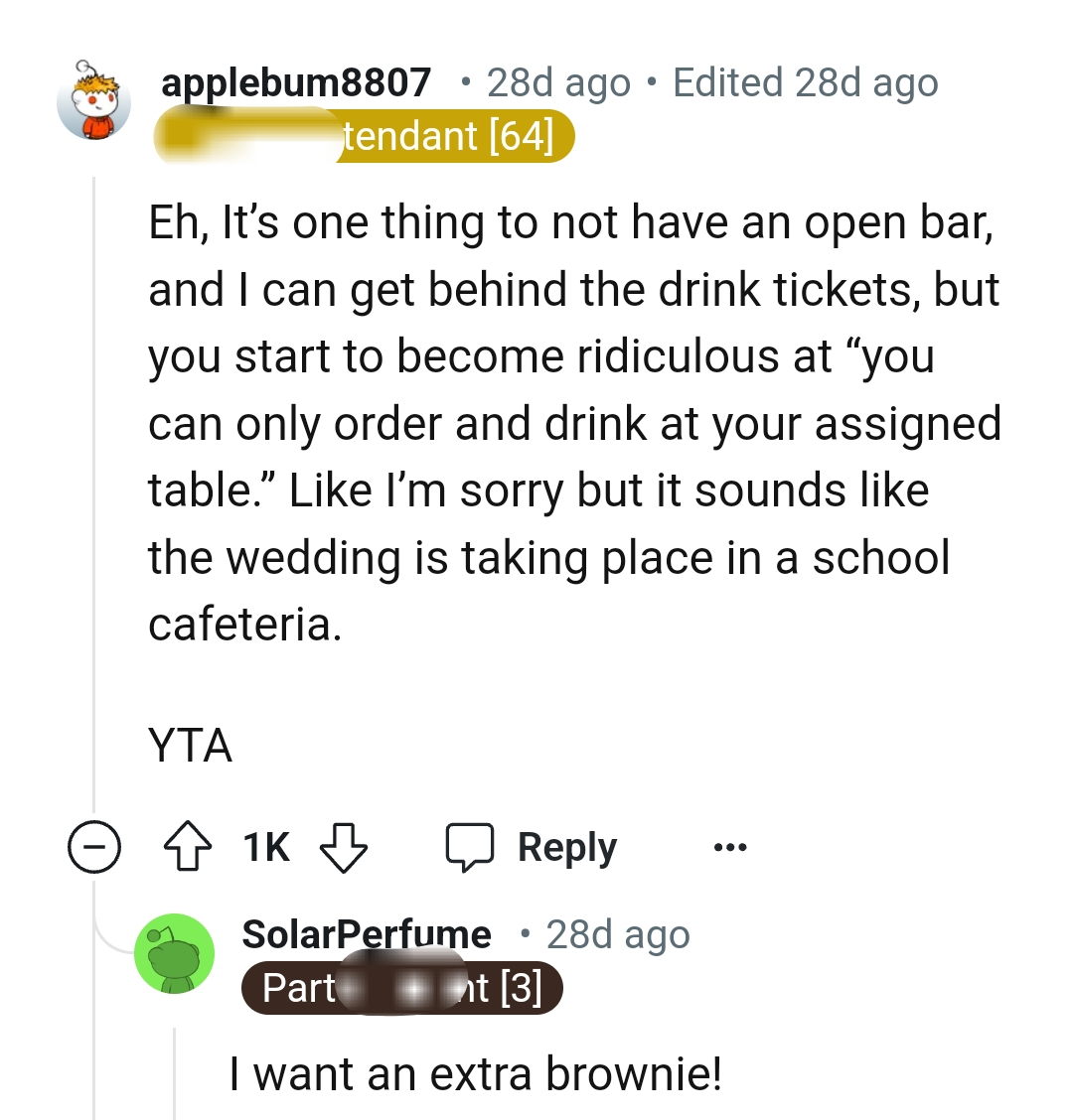 The school cafeteria wedding