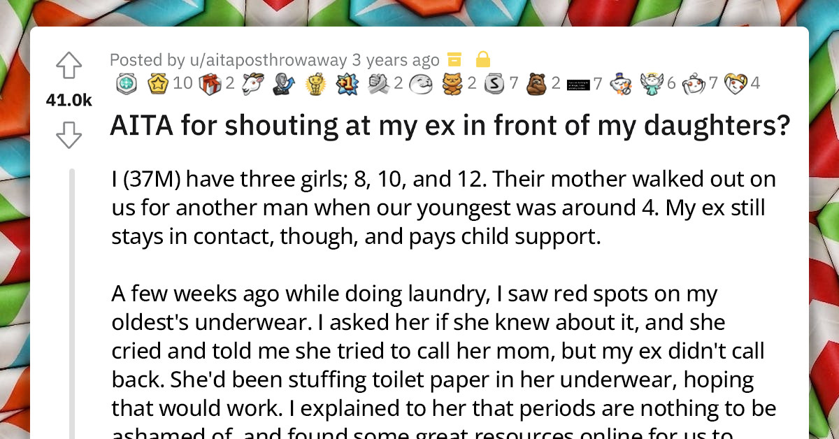Man Gets Berated By His Ex-Wife For Teaching Their Daughters About Periods, Feels Bad After Kids Saw Him Shouting At Her