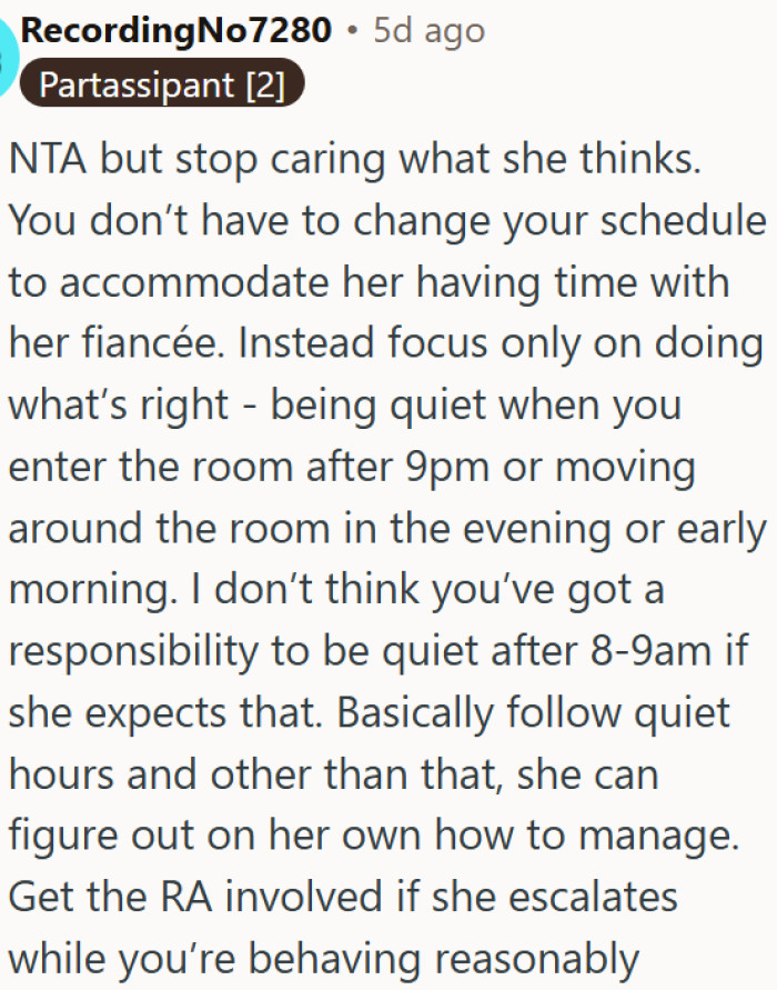 OP is already doing the right thing, and the roommate needs to figure out the rest