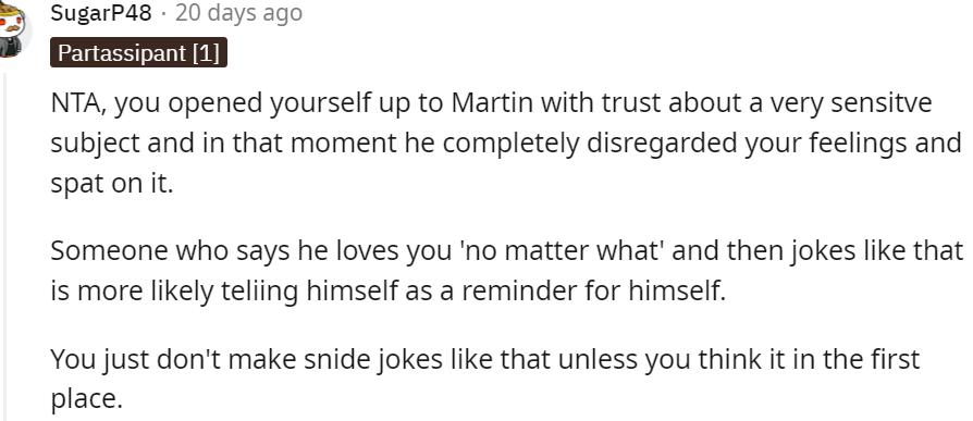 4. You don't make snide jokes with that