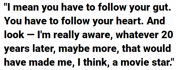 Schwimmer was straightforward.