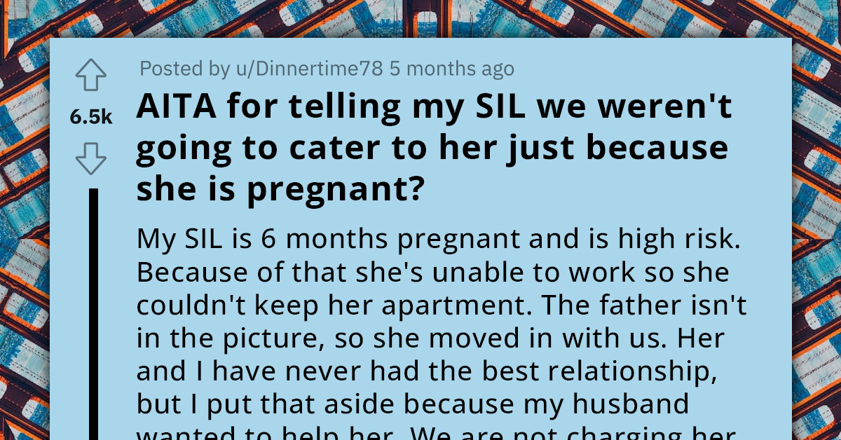 Redditor Snaps At Her Pregnant SIL And Tells Her They Won't Cater To Her Every Demand Because She Is Pregnant