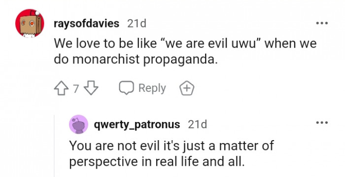 It's just a matter of perspective in real life