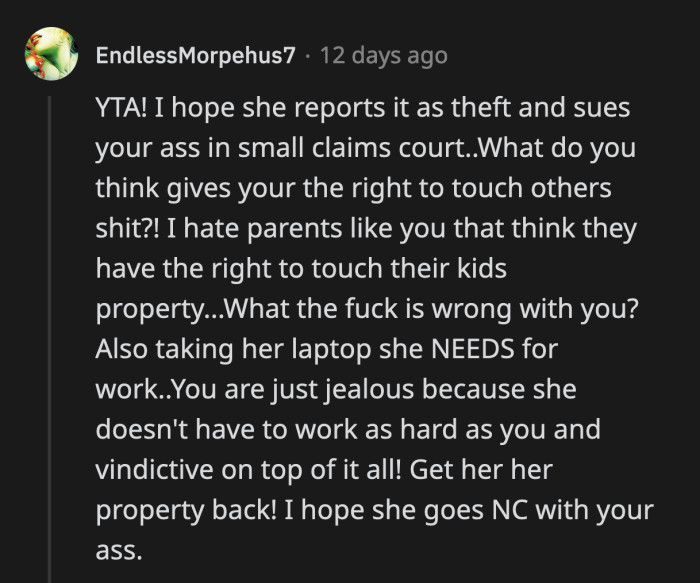 OP is a thieving jerk no matter how you slice it