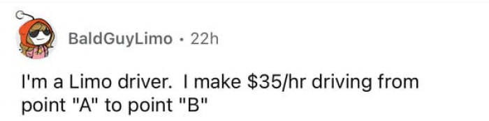 4. This limo driver makes cool cash every hour