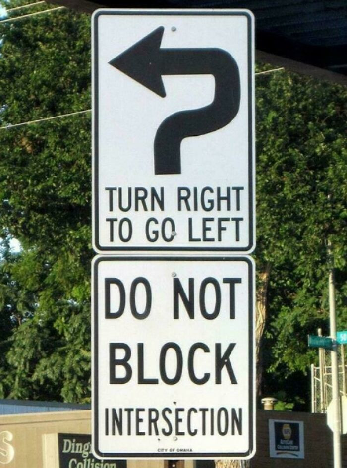 "Just Look At The Top Sign"