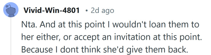 She probably won't give those pearls back.