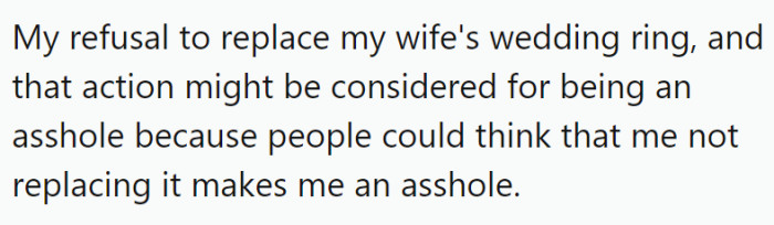 OP has offered the following explanation for why they think they might be the a-hole: