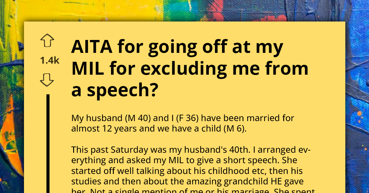 Wife Embarrassed At Party She Organized For Husband After MIL Waxed Poetic About Childhood Friend She Wanted Her Son To Marry