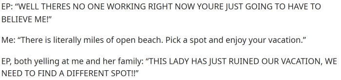 The conversation doesn't seem to be going well, but OP is standing their ground, and we are happy for them for doing so.