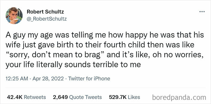 20. This is something that childfree individuals would never get jealous of.