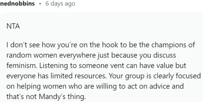 Group Not Obligated to Support Everyone