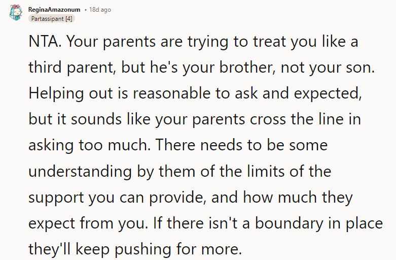 There needs to be some understanding by them of the limits of the support you can provide and how much they expect from you.