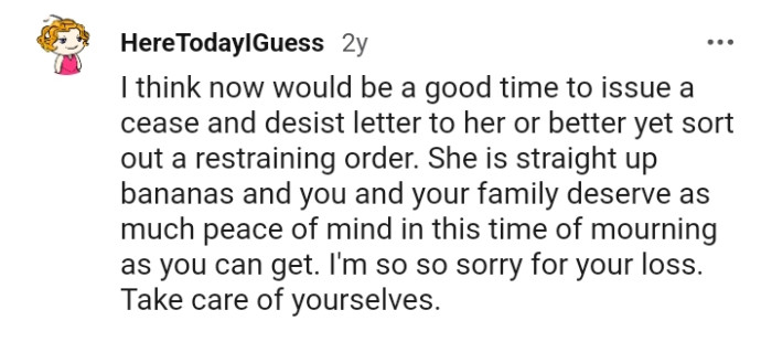 This Redditor is so sorry for OP's loss