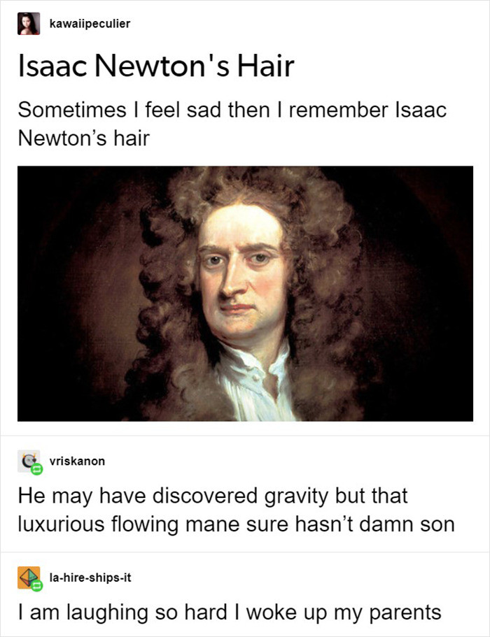 33. Isaac Newton's hair