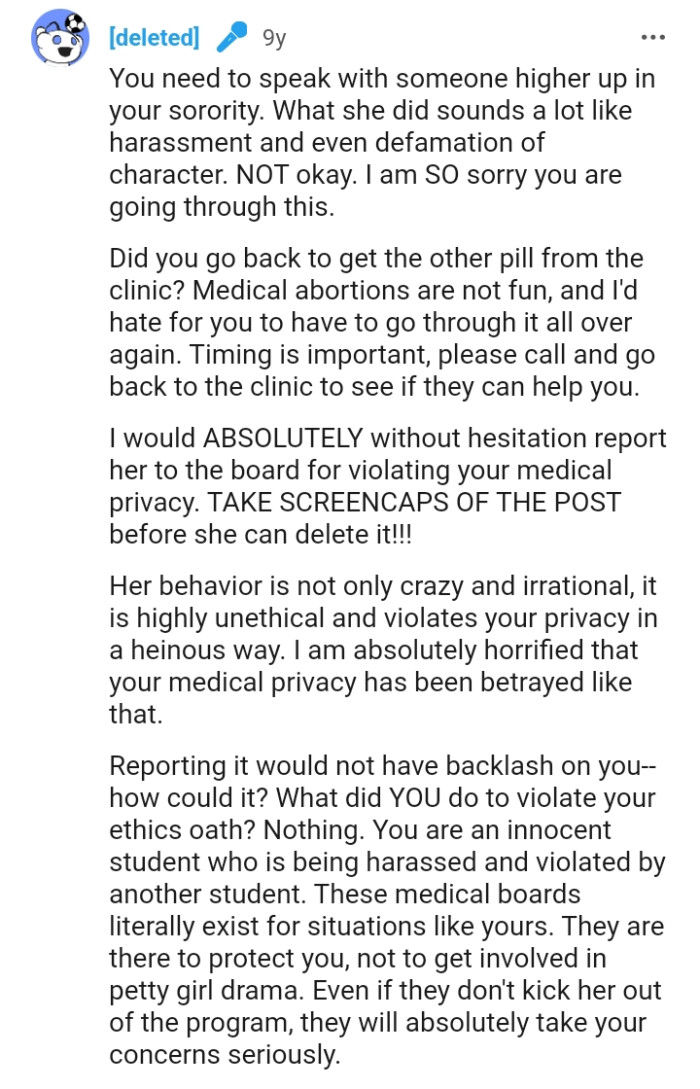 The OP should go back to the clinic to see if she can receive assistance