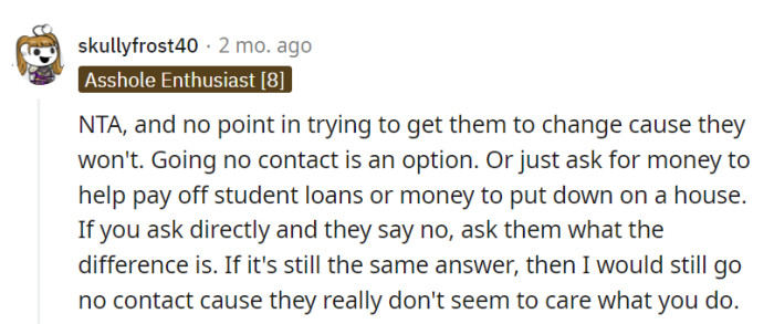 Prioritizing their well-being is key, whether they address their parents' inconsistency or choose no contact to deal with favoritism.