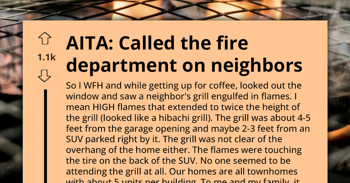 Redditor Shares How A Dangerously Close Grill Fire Sparked Tension With Neighbor