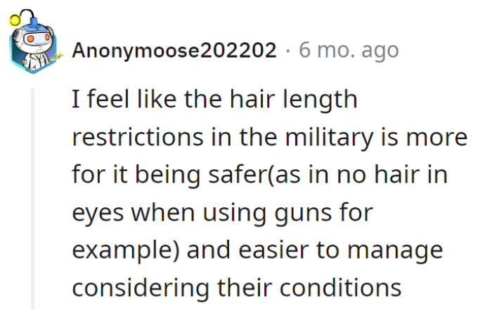 Ready for action, not a hair intervention.