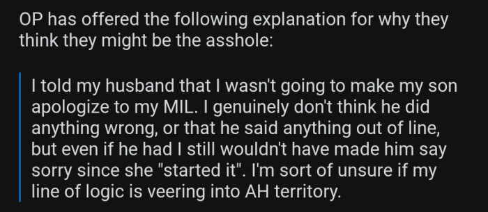 OP thinks she might potentially be the a-hole for the following reason: