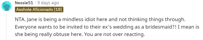 It really just seems like she's being quite selfish.