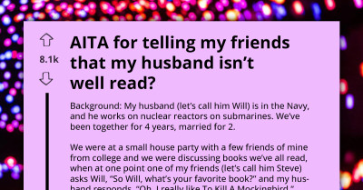 Redditors Criticize Woman For Calling Her Husband 'Uneducated' In Front Of Friends