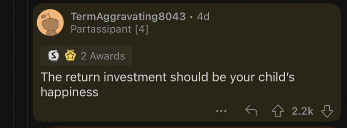 That's what is supposed to matter.