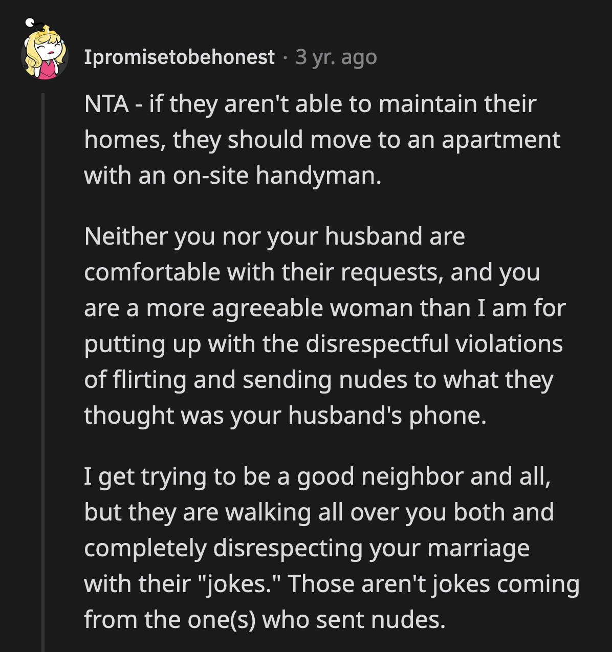 OP went too easy on those women, especially after they implied that her husband would cheat on her if she didn't have his children.