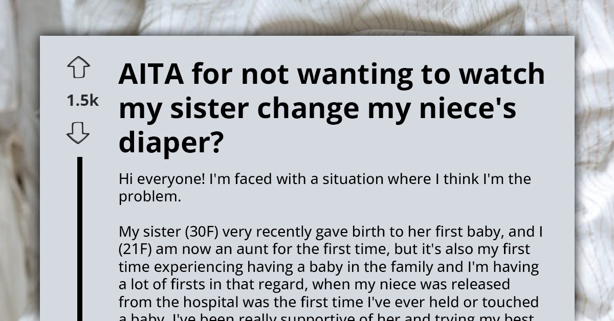 Sister Shames Her Younger Sibling for Refusing to Watch a Diaper Change