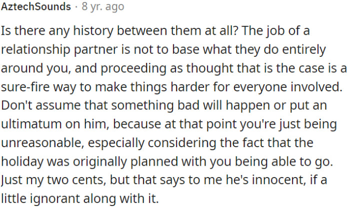 It seems like he may be innocent but somewhat unaware of the situation.