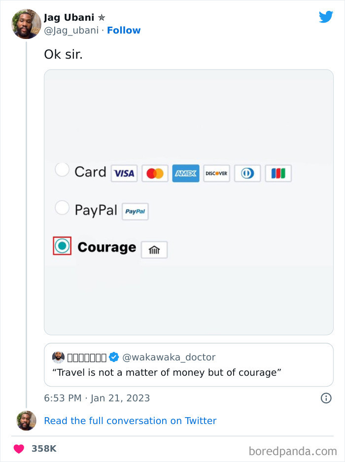 10. Yes, you can pay with courage