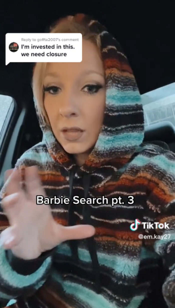 In an update, she explains that she was issued a refund, but she is still determined to find the Barbie.