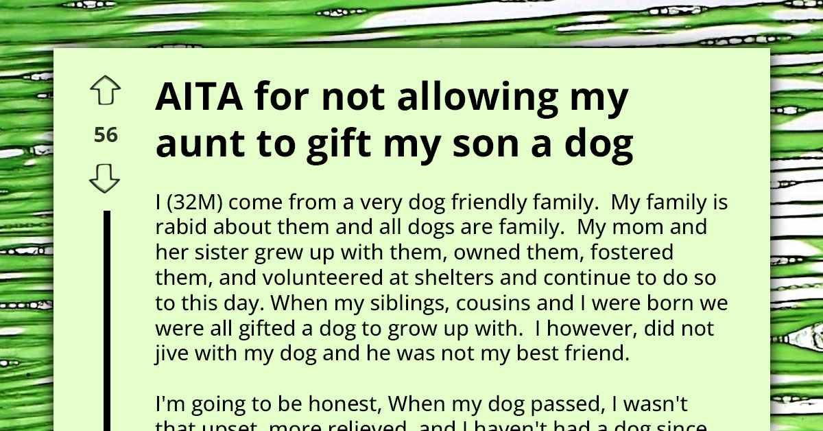 "I Am Bad Parent For Not Wanting Dogs" - Redditor Makes Aunt Angry By Refusing Gift For His Newborn