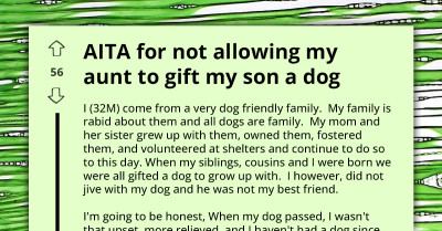 "I Am Bad Parent For Not Wanting Dogs" - Redditor Makes Aunt Angry By Refusing Gift For His Newborn
