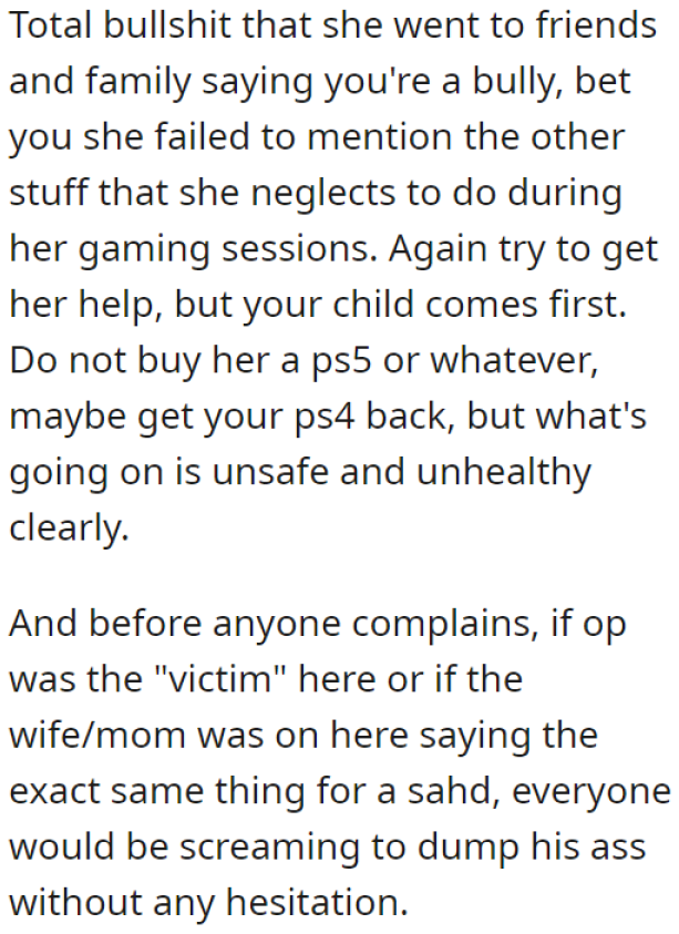 Of course, he's the bad guy in the eyes of his girlfriend's family and friends.