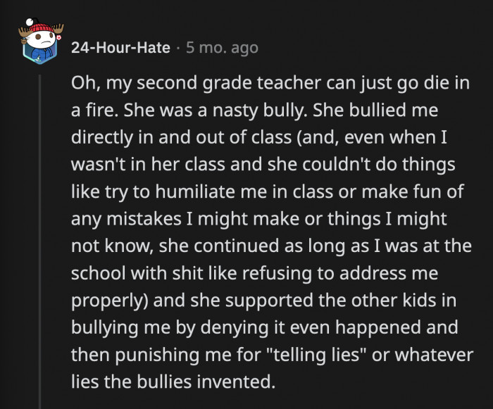 15. Another immature teacher who is trying very hard to be one of the kids