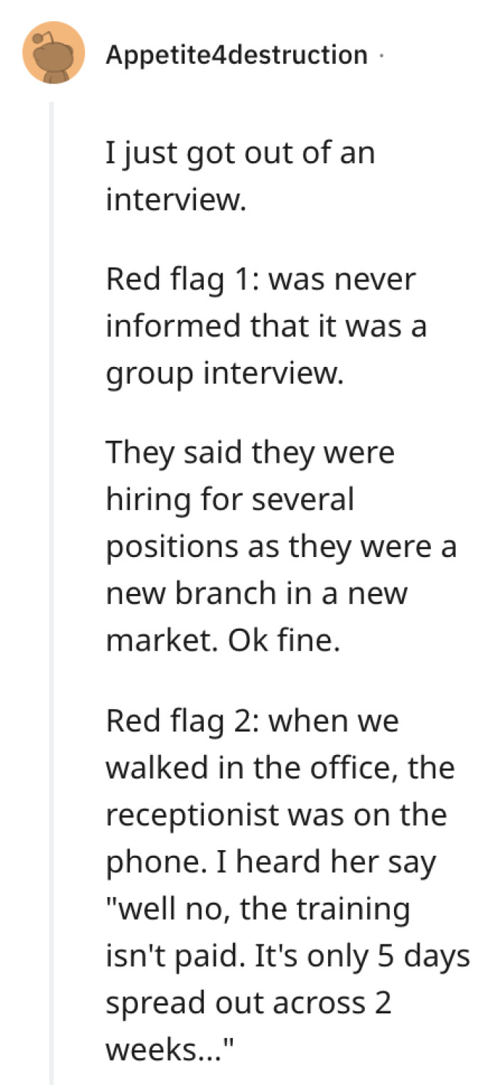 9. Yikes, group interviews are so sketchy!