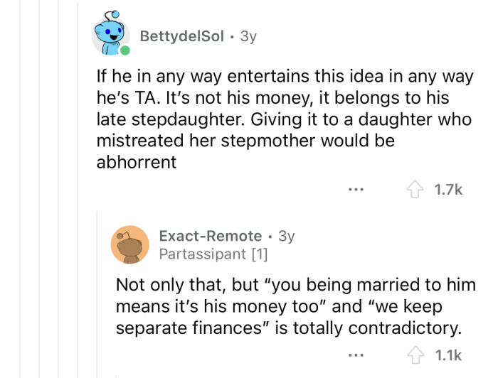 The stepdaughter is not entitled to any of the college fund.