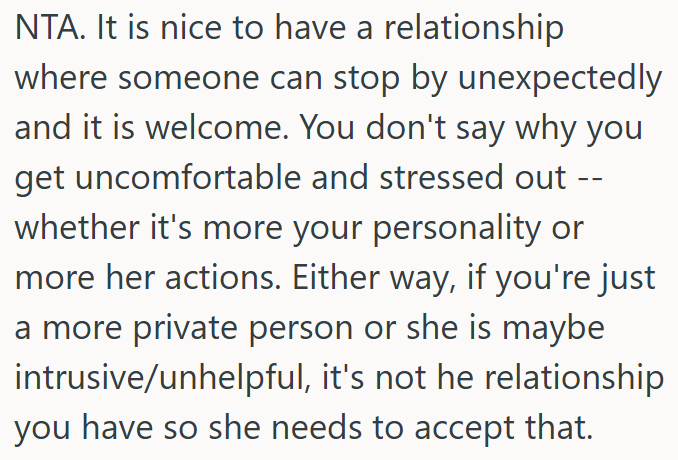 OP's Mother-in-Law Needs to Respect That Unannounced Visits Aren’t Welcome.