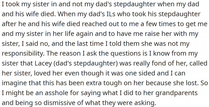 OP has offered the following explanation for why he thinks he might be the a-hole: