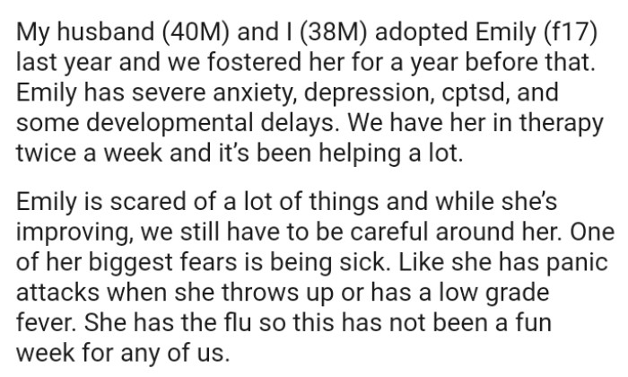 The OP's Adopted Daughter Is Scared of a Lot of Things and She Needs to Be Calmed