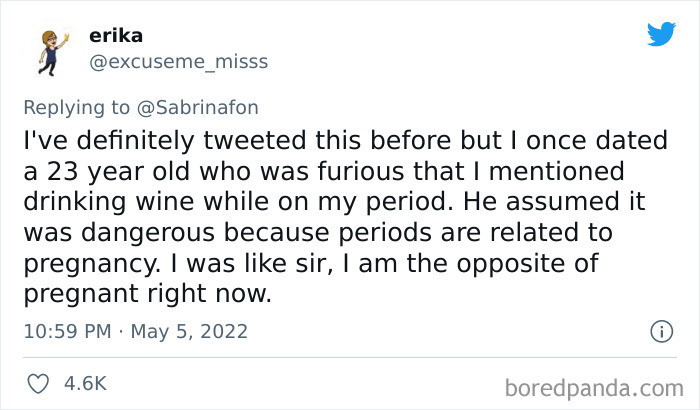 7. The very opposite of being pregnant