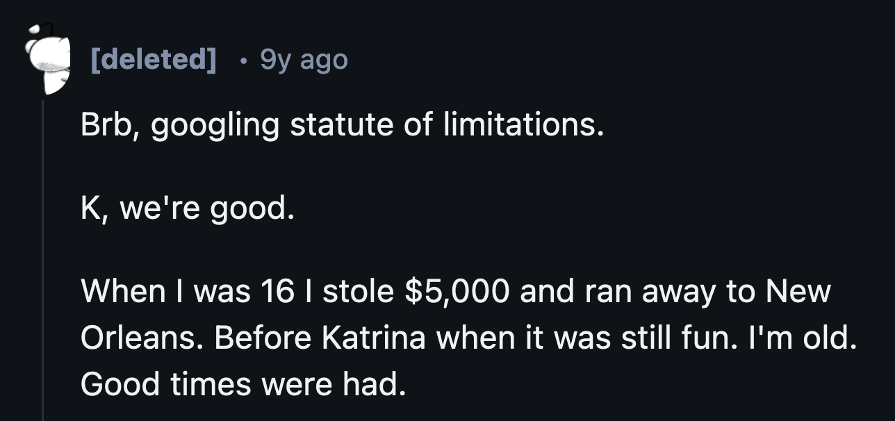 10. No further information has been provided by this intriguing Redditor.