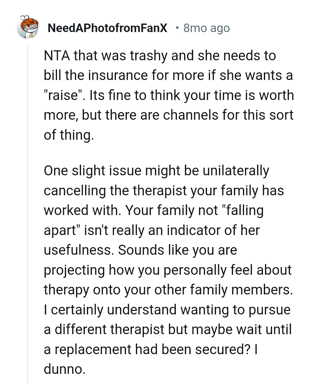 It's fine to think that the OP's time is worth more